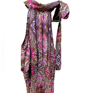 Max Rave womens XS top that ties at side of neck smocked bottom
